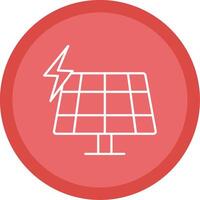 Solar Panel Line Multi Circle Icon vector