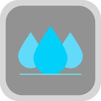 Water Drop Flat Round Corner Icon vector