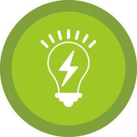 Light Bulb Glyph Multi Circle Icon vector