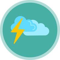 Thunder Flat Multi Circle Icon vector