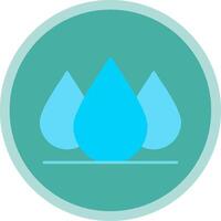 Water Drop Flat Multi Circle Icon vector