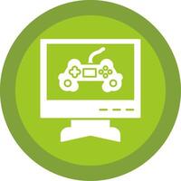 Space Gaming Glyph Multi Circle Icon vector