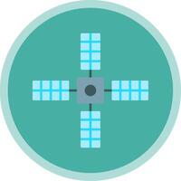 Big Satellite Flat Multi Circle Icon vector