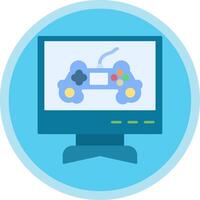 Space Gaming Flat Multi Circle Icon vector