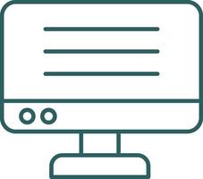 Monitor Line Gradient Round Corner Icon vector