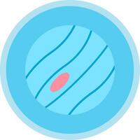 Planet Flat Multi Circle Icon vector