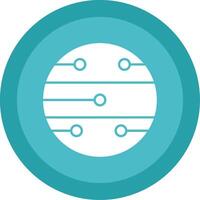 Mars Glyph Multi Circle Icon vector