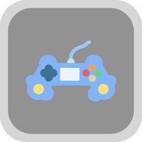 juego controlador plano redondo esquina icono vector