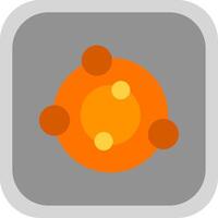 Solar System Flat Round Corner Icon vector