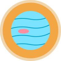 Planet Flat Multi Circle Icon vector