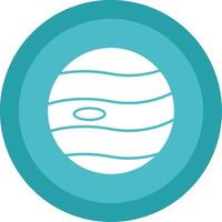 Planet Glyph Multi Circle Icon vector