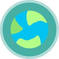 Earth Flat Multi Circle Icon vector