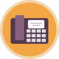 Telephone Flat Multi Circle Icon vector