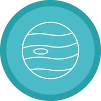 Planet Line Multi Circle Icon vector