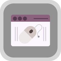 Mouse Flat Round Corner Icon vector