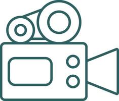 Camera Line Gradient Round Corner Icon vector