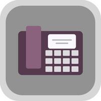 Telephone Flat Round Corner Icon vector