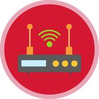 Modem Flat Multi Circle Icon vector