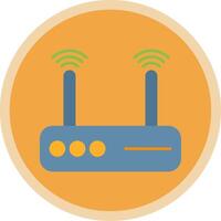 Modem Flat Multi Circle Icon vector