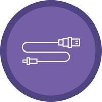 Usb Connector Line Multi Circle Icon vector