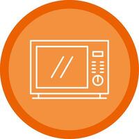 Microwave Line Multi Circle Icon vector