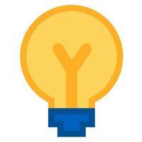 Lightbulb Icon Innovative Technology Solution vector