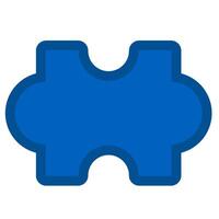 Dark Blue Puzzle Piece Icon Games Challenge vector