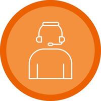 Headset Line Multi Circle Icon vector