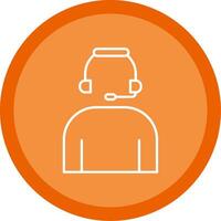 Headset Line Multi Circle Icon vector