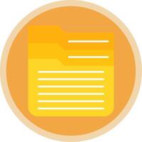 Archive Flat Multi Circle Icon vector