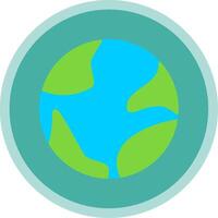 Earth Globe Flat Multi Circle Icon vector