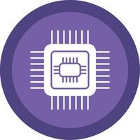 Cpu Glyph Multi Circle Icon vector