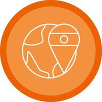 Location Line Multi Circle Icon vector