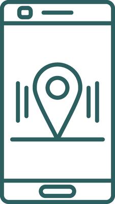Location Line Gradient Round Corner Icon