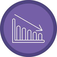 Chart Line Multi Circle Icon vector