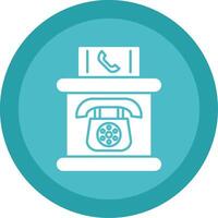 Telephone Booth Glyph Multi Circle Icon vector