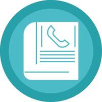 Contact Book Glyph Multi Circle Icon vector