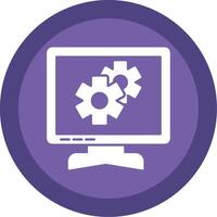 Setting Glyph Multi Circle Icon vector