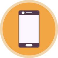 Mobile phone Flat Multi Circle Icon vector