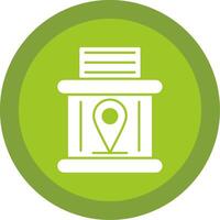 Telephone Booth Glyph Multi Circle Icon vector