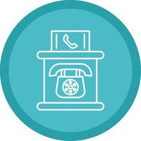 Telephone Booth Line Multi Circle Icon vector