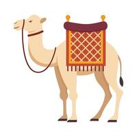 Flat illustration of camel on isolated background vector