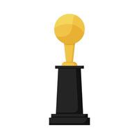 Flat illustration of victory trophy on isolated background vector