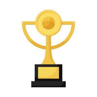 Flat illustration of victory trophy on isolated background vector