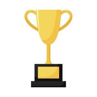 Flat illustration of victory trophy on isolated background vector
