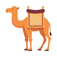 Flat illustration of camel on isolated background vector