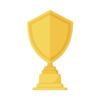 Flat illustration of victory trophy on isolated background vector