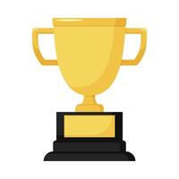 Flat illustration of victory trophy on isolated background vector