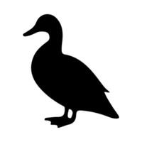 Duck silhouette illustration on isolation background vector