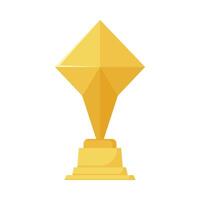 Flat illustration of victory trophy on isolated background vector